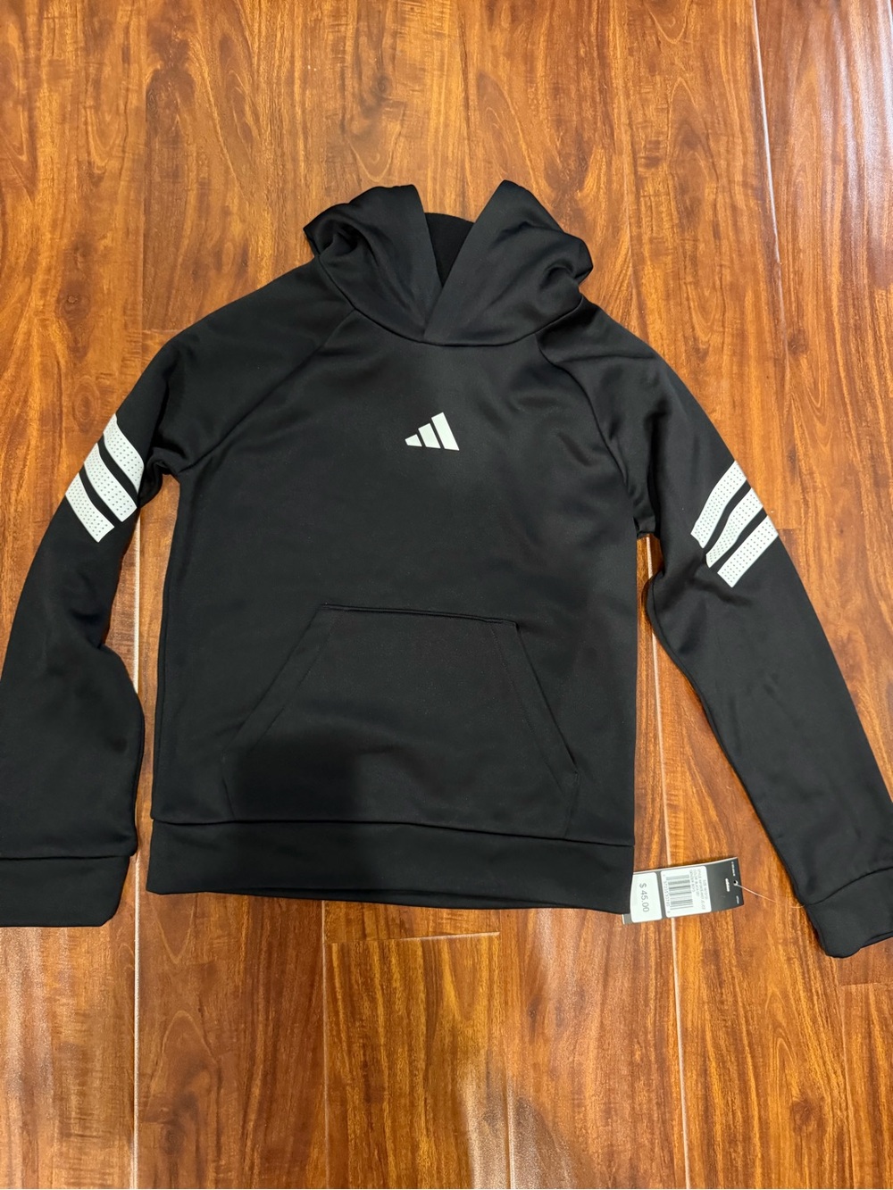 Adidas NWT hooded sweatshirt with logo boys size Medium 10/12